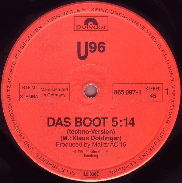 U96 - Das Boot - Used Vinyl Record 12" image 3