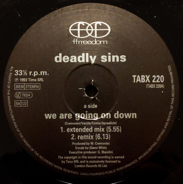 Deadly Sins - We Are Going On Down - Used Vinyl Record 12" image 3