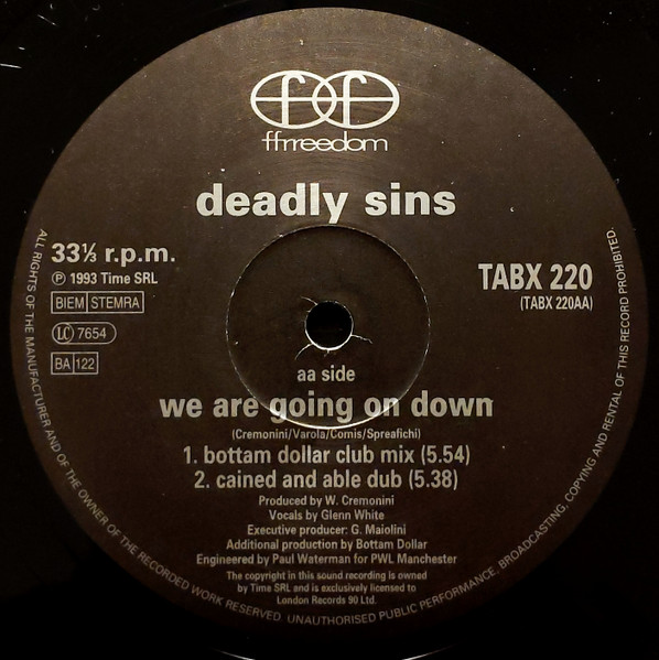 Deadly Sins - We Are Going On Down - Used Vinyl Record 12" image 4