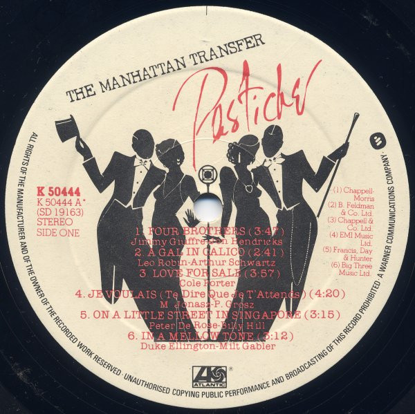 Manhattan Transfer - Pastiche - Used Vinyl Record image 3