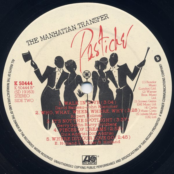 Manhattan Transfer - Pastiche - Used Vinyl Record image 4