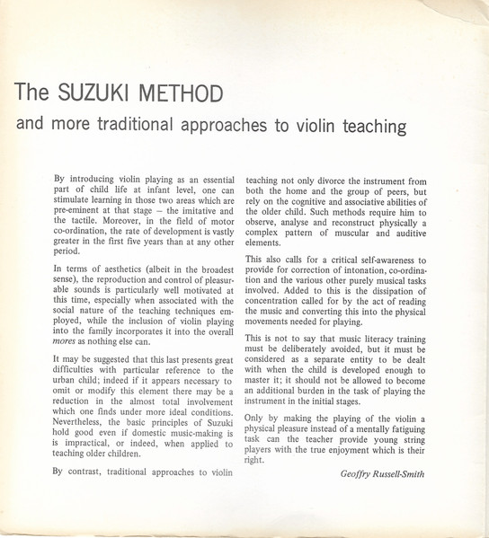 Shinichi Suzuki - Suzuki Violin School Volume 1 - Used Vinyl Record 7 image 5