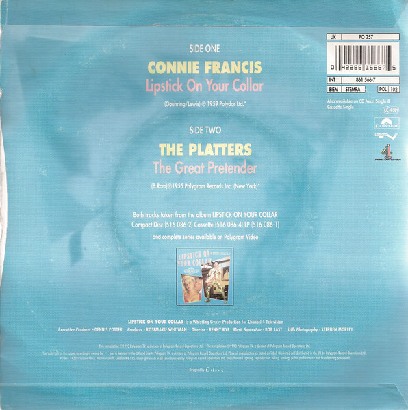Connie Francis - Lipstick On Your Collar /The Great Pretender - Used image 2