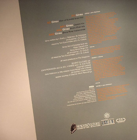 Scienz Culture - Ginsu - Vinyl Record 12" image 2