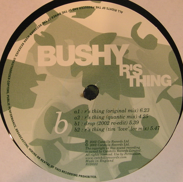 Bushy - R's Thing - Vinyl Record 12" image 3