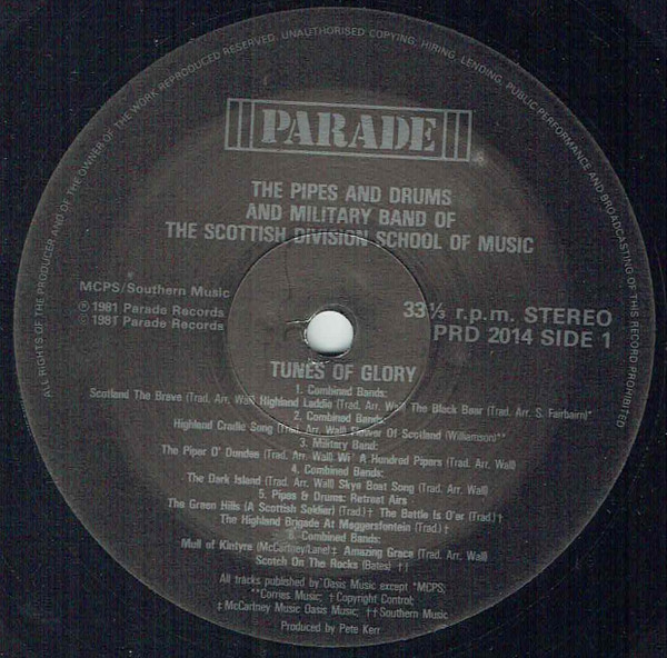 Scottish Division Sc - Tunes Of Glory - Used Vinyl Record image 3