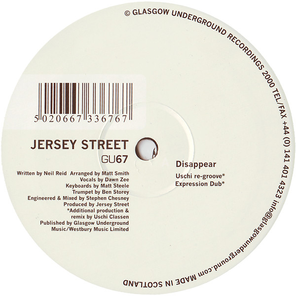 Jersey Street - Disappear - Used Vinyl Record 12" image 2