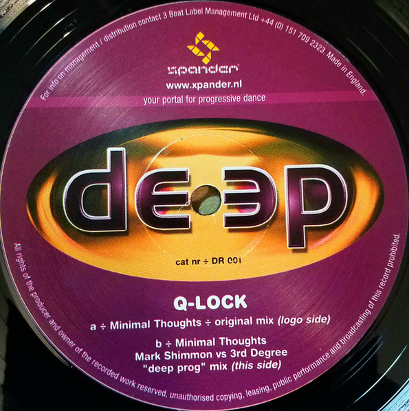 Q-Lock - Minimal Thoughts - Used Vinyl Record 12" image 2