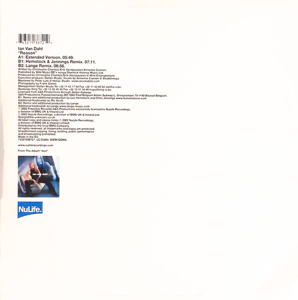 Ian Van Dahl - Reason - Used Vinyl Record 12" image 2