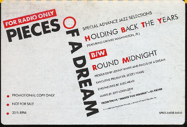 Pieces Of A Dream - Holding Back The Years / 'Round Midnight image 3