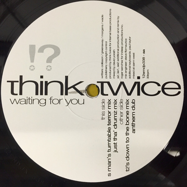 Think Twice - Waiting For You - Used Vinyl Record 12" image 4