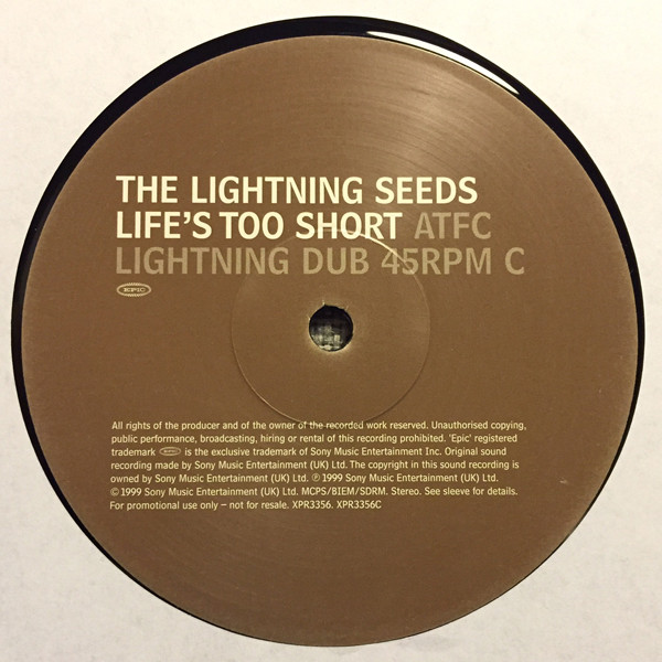 Lightning Seeds - Life's Too Short - Used Vinyl Record 12" image 4