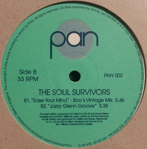 Soul Survivors - Ease Your Mind - Used Vinyl Record 12" image 2