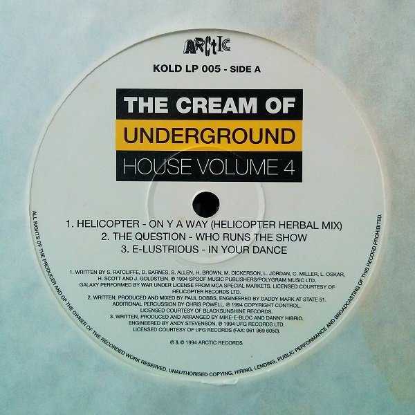 Various - Cream Of Underground House Volume 4 - Vinyl Record image 3