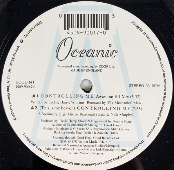 Oceanic - Controlling Me - Used Vinyl Record 12" image 3