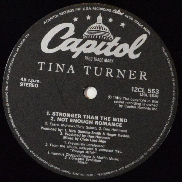 Tina Turner - I Don't Wanna Lose You - Used Vinyl Record 12" image 4