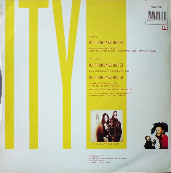 Inner City - Do You Love What You Feel - Used Vinyl Record 12" image 2