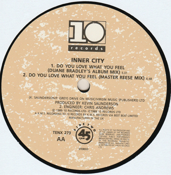 Inner City - Do You Love What You Feel - Used Vinyl Record 12" image 4