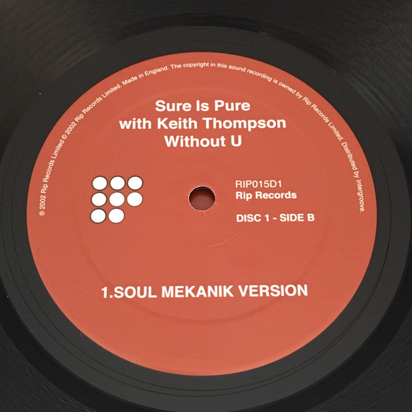Sure Is Pure - Without U - Used Vinyl Record 12" image 4