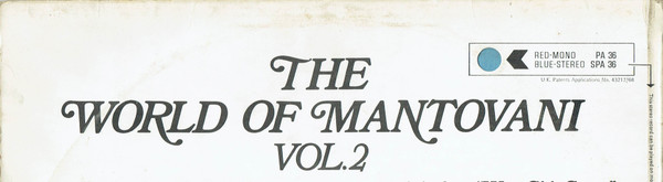 Mantovani And His Or - World Of Mantovani Vol.2 - Used Vinyl Record image 5
