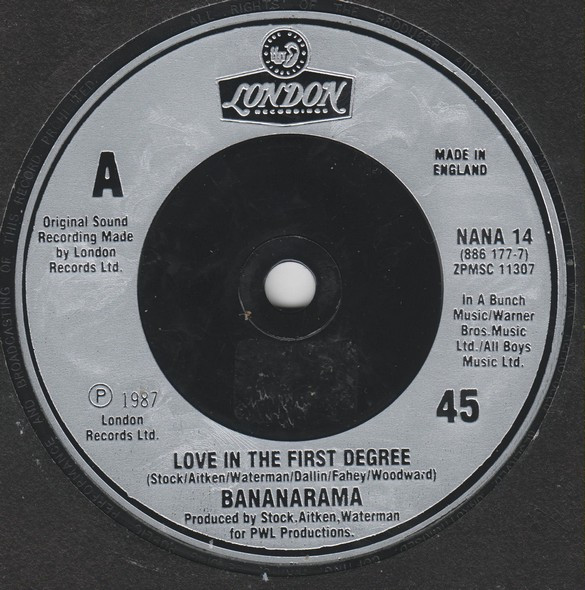Bananarama - Love In The First Degree - Used Vinyl Record 7" image 3