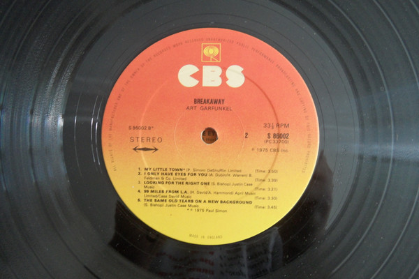 Art Garfunkel - Breakaway - Used Vinyl Record image 5