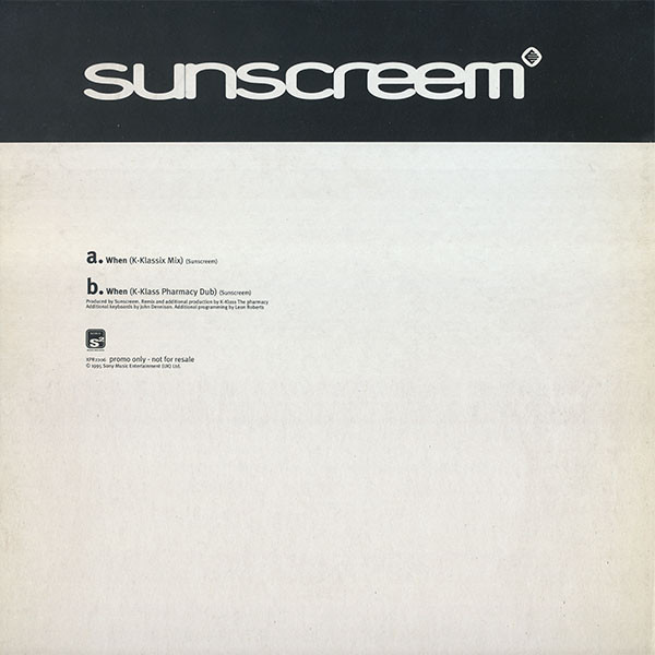 Sunscreem - K-Klass Mixes (When) - Used Vinyl Record 12" image 4