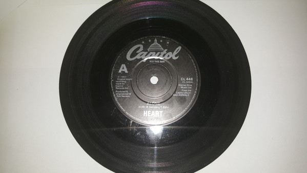 Heart - Alone - Used Vinyl Record 7" image 3