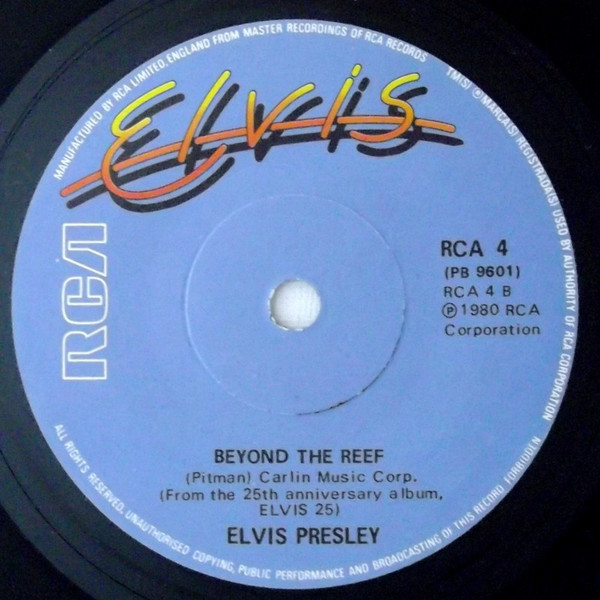 Elvis Presley - It's Only Love / Beyond The Reef - Used Vinyl Record image 3