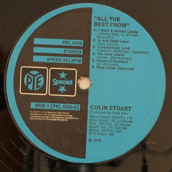 Colin Stuart - All The Best - Used Vinyl Record image 3
