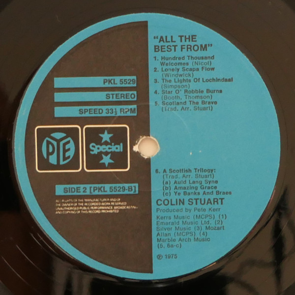 Colin Stuart - All The Best - Used Vinyl Record image 4