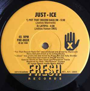 Just-Ice - Put That Record Back On / Latoya / That Girl Is A Slut - U image 1