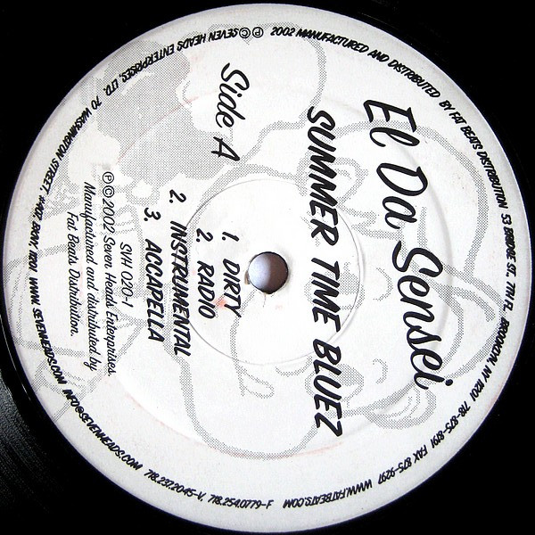 El Da Sensei - Summer Time Bluez - Used Vinyl Record 12" image 3