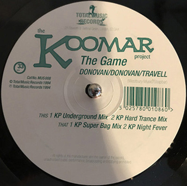 Koomar Project - Game - Used Vinyl Record 12" image 2