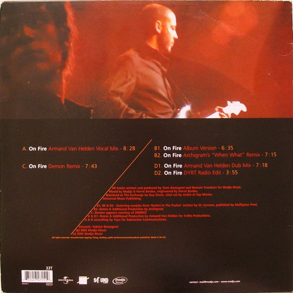 Modjo - On Fire - Used Vinyl Record 12" image 2