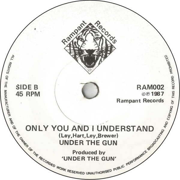 Under The Gun - Run And Hide - Used Vinyl Record 7" image 4