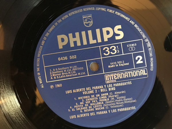 Luis Alberto Del Par - Volume 2 - Bell Bird - Used Vinyl Record image 4
