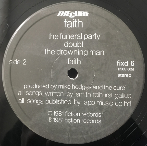 Cure - Faith - Used Vinyl Record image 4