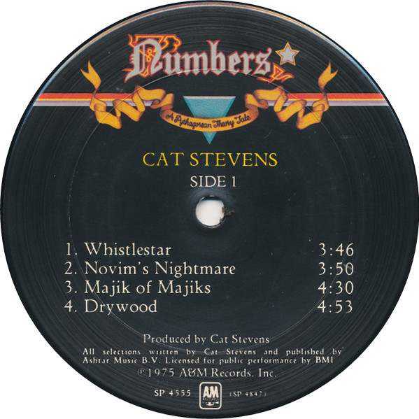 Cat Stevens - Numbers - Used Vinyl Record image 3