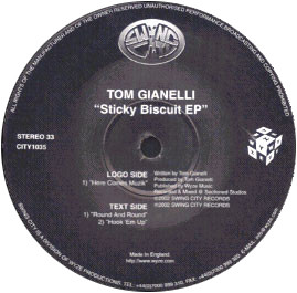 Tom Gianelli - Sticky Biscuit EP - Used Vinyl Record 12" image 2