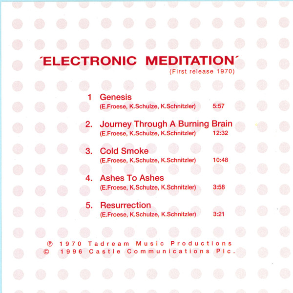 Tangerine Dream - Electronic Meditation - Used CD image 2
