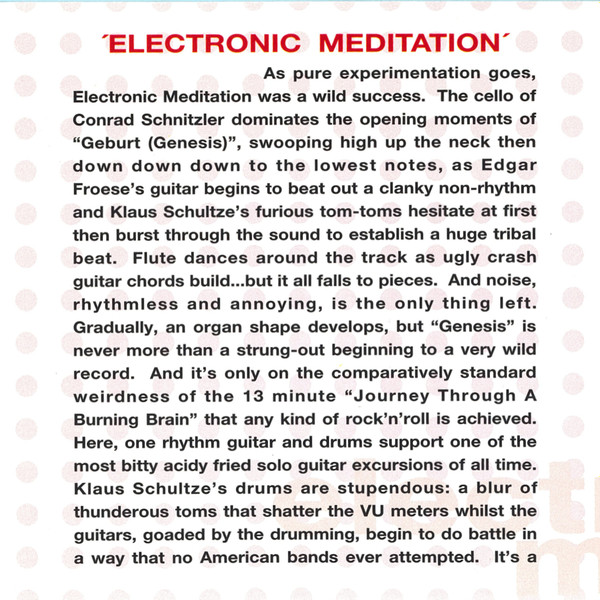 Tangerine Dream - Electronic Meditation - Used CD image 3