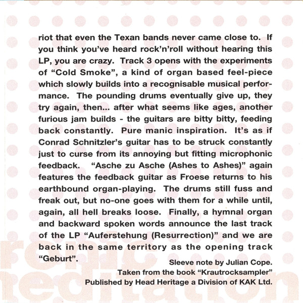 Tangerine Dream - Electronic Meditation - Used CD image 4