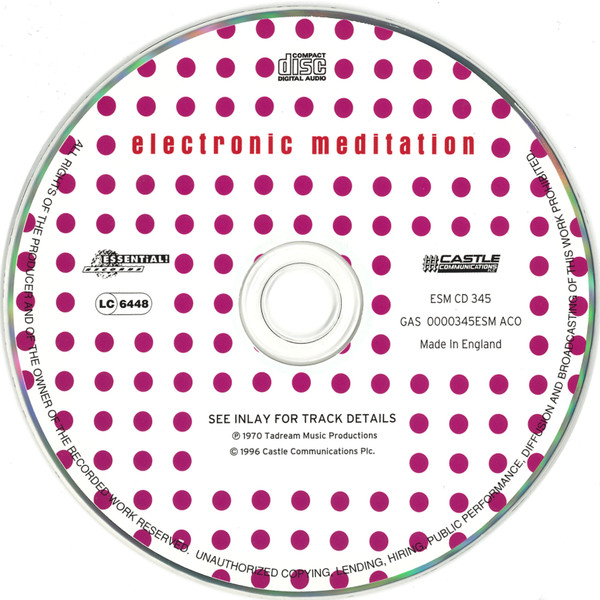 Tangerine Dream - Electronic Meditation - Used CD image 8