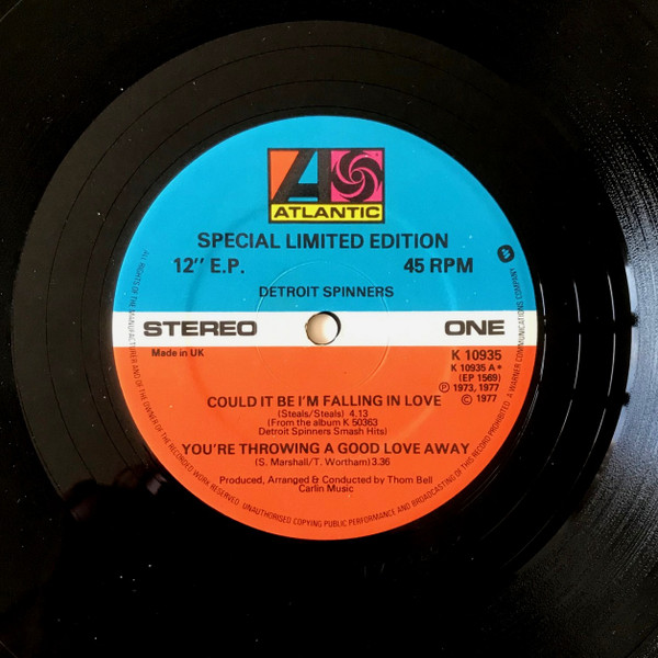 Spinners - Could It Be I'm Falling In Love - Used Vinyl Record 12" image 3