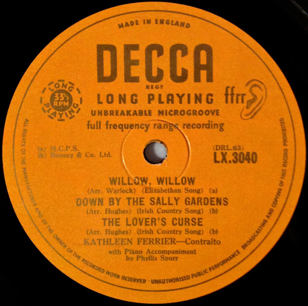 Kathleen Ferrier - Folk Songs - Used Vinyl Record image 4