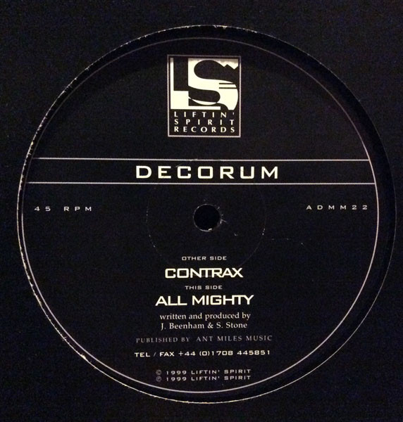 Decorum - Contrax / All Mighty - Used Vinyl Record 12" image 2