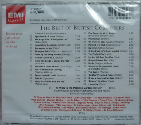 Various - Best Of British Composers - Used CD image 2