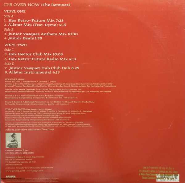 Deborah Cox - It's Over Now (The Remixes) - Used Vinyl Record 12" image 2