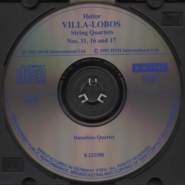 Heitor Villa-Lobos - String Quartets Nos. 11, 16 And 17 - Used CD image 3